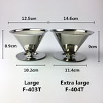 Stainless Steel Coffee Filter Holder Reusable Coffee Filters Dripper v60 Drip Coffee Baskets