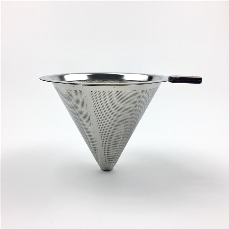 Stainless Steel Coffee Filter Holder Reusable Coffee Filters Dripper v60 Drip Coffee Baskets