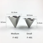 Stainless Steel Coffee Filter Holder Reusable Coffee Filters Dripper v60 Drip Coffee Baskets