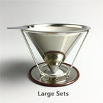 Stainless Steel Coffee Filter Holder Reusable Coffee Filters Dripper v60 Drip Coffee Baskets