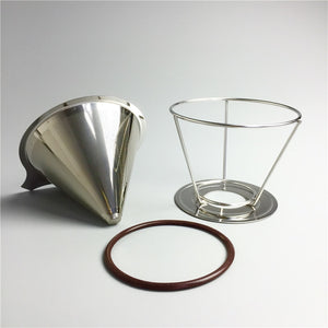 Stainless Steel Coffee Filter Holder Reusable Coffee Filters Dripper v60 Drip Coffee Baskets