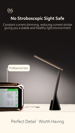 Panasonic LED Desk Light Touch Sensor Folding Table Lamp Portable USB Rechargeable Reading Light Night Bedside Light