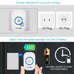 Wireless Doorbell Home Security Alarm/ Welcome Smart Doorbell 3in1 Multi-purpose Door Button 433MHz Easy Installtion