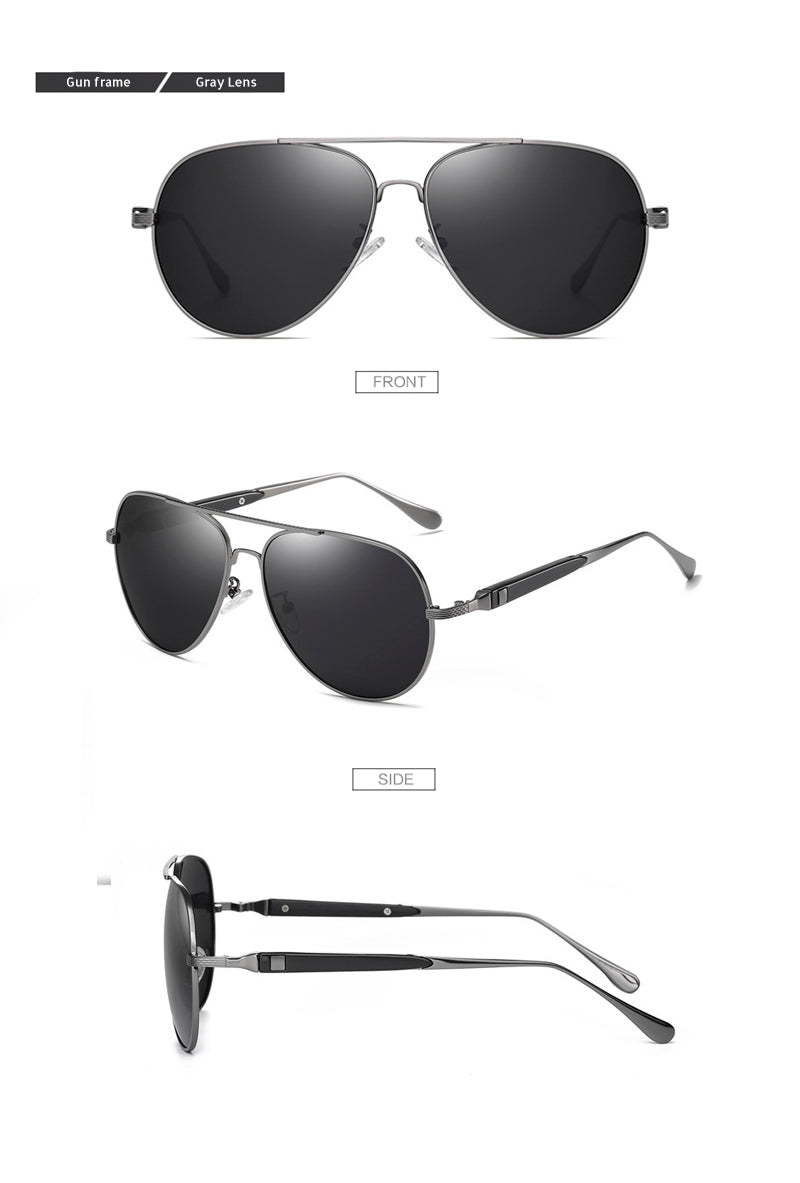 Pilot Sunglasses Men Polarized Metal Frame Anti-Glare Mirror Lens 2020 Fashion Fishing Sun Glasses Male UV400