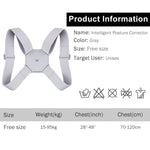 Adjustable Intelligent Posture Trainer Smart Posture Corrector Upper Back Brace Clavicle Support for Men and Women Pain Relief
