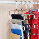 Multi-functional S-type trouser rack stainless steel multi-layer trouser rack traceless adult trouser hanger