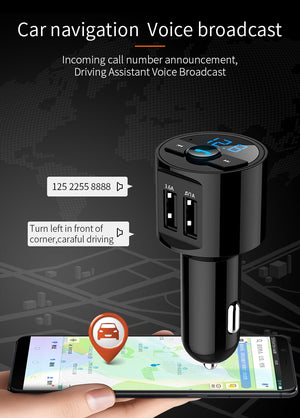 Quick USB Charger Bluetooth Car Kit FM Transmitter modulator Audio Music Mp3 Player Phone Wireless Handsfree Carkit