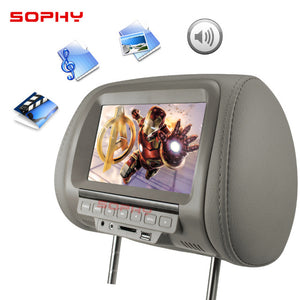 Universal 7 inches Automobile Car Headrest Monitor Rear Seat Entertainment Multimedia Player General AV USB SD MP4