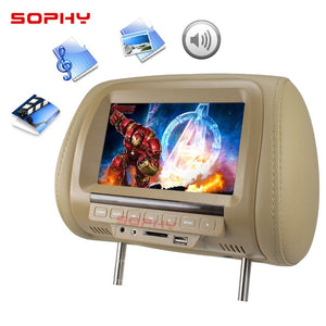 Universal 7 inches Automobile Car Headrest Monitor Rear Seat Entertainment Multimedia Player General AV USB SD MP4