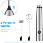 USB Rechargeable Blender Milk Frother Handheld Electric Mixer Foam Maker Stainless Whisk 3 Speed for Coffee Cappuccino