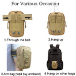 Tactical Pouch Molle Hunting Bags Belt Waist Bag Military Tactical Pack Outdoor Pouches Case Pocket Camo Bag For Iphone