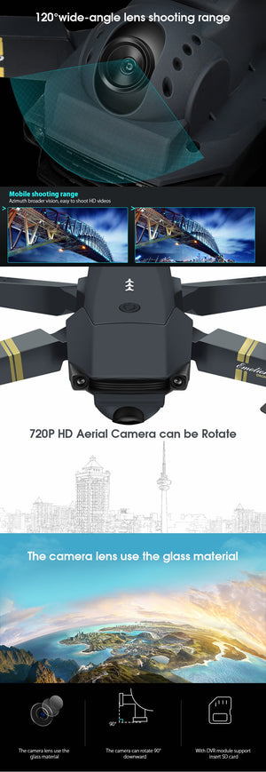 Drone Helicopter WIFI FPV With True 720P/1080P Wide Angle HD Camera High Hold Mode Foldable Arm RC Drone Quadcopter RTF VS S9HW M69