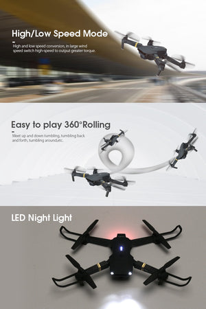 Drone Helicopter WIFI FPV With True 720P/1080P Wide Angle HD Camera High Hold Mode Foldable Arm RC Drone Quadcopter RTF VS S9HW M69