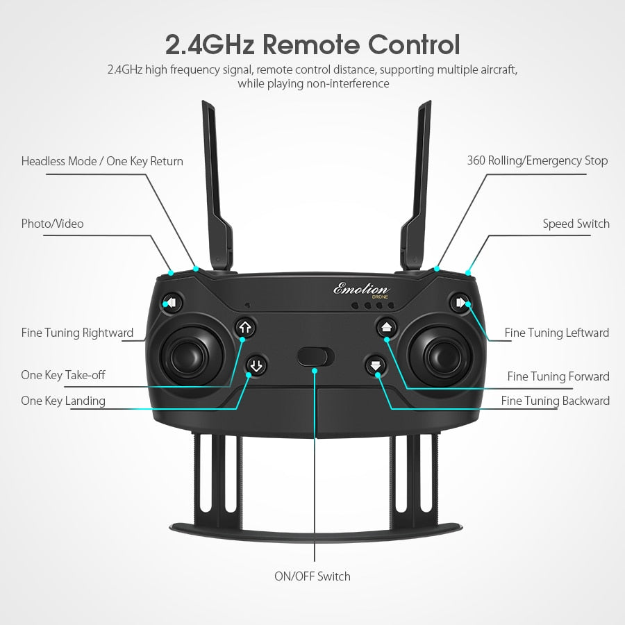 Drone Helicopter WIFI FPV With True 720P/1080P Wide Angle HD Camera High Hold Mode Foldable Arm RC Drone Quadcopter RTF VS S9HW M69