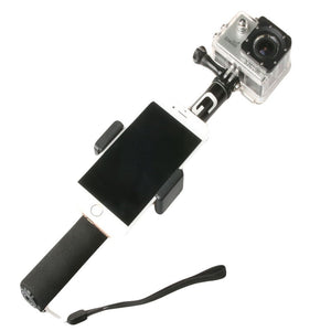 Self Selfie Stick Handheld Extendable Pole Monopod Phone Holder Adapter for Go Pro HERO 8 7 6 5 4 Xiaomi YI 4K Lite SJCAM SJ5000