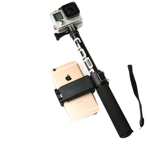 Self Selfie Stick Handheld Extendable Pole Monopod Phone Holder Adapter for Go Pro HERO 8 7 6 5 4 Xiaomi YI 4K Lite SJCAM SJ5000