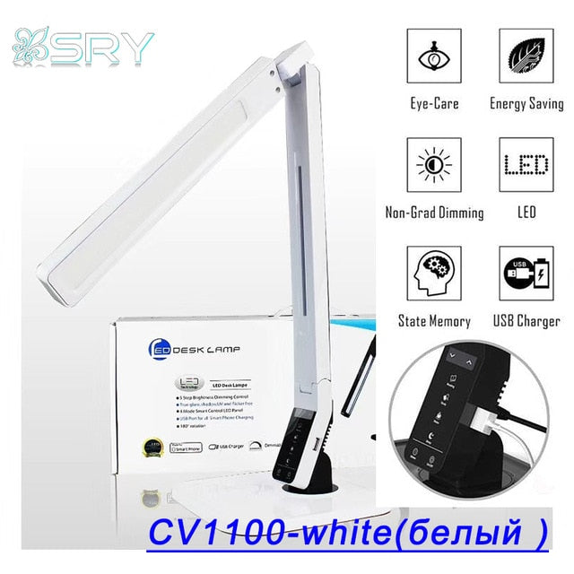 Multi-function timing desk lamp 15w And 4 Kind of Lighting lamp table led with USB Charging Port Touch Control Memory Function