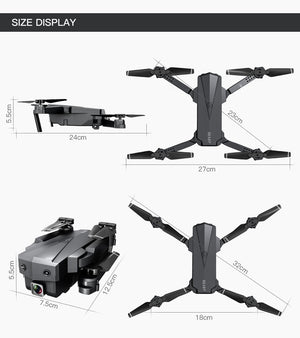 Best Drone 4K with HD Camera WIFI 1080P Camera Follow Me Quadcopter FPV Smart Drone Long Battery Life Altitude Hold RC