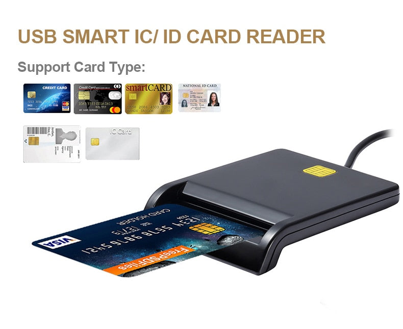 USB SIM Smart Card Reader For Bank Card IC/ID EMV SD TF MMC Cardreaders USB-CCID ISO 7816 for Windows 7 8 10 Linux OS