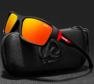 Outdoor Polarized Sunglasses Goggles Men Sun Glasses 100%UV Zipper Case Included Sports Eyewear KD510