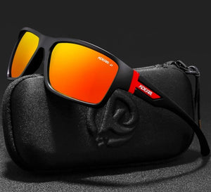 Outdoor Polarized Sunglasses Goggles Men Sun Glasses 100%UV Zipper Case Included Sports Eyewear KD510