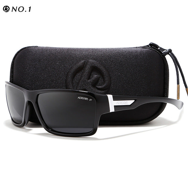 Outdoor Polarized Sunglasses Goggles Men Sun Glasses 100%UV Zipper Case Included Sports Eyewear KD510