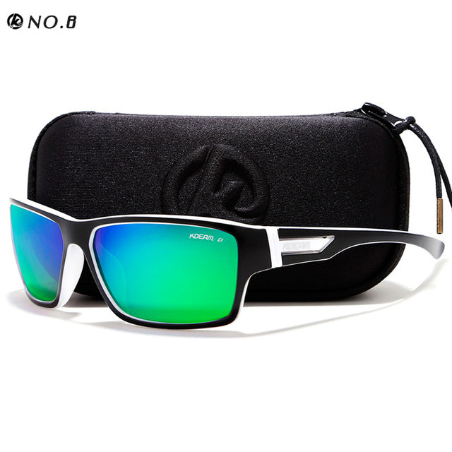 Outdoor Polarized Sunglasses Goggles Men Sun Glasses 100%UV Zipper Case Included Sports Eyewear KD510