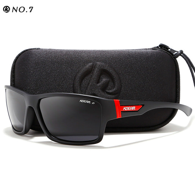 Outdoor Polarized Sunglasses Goggles Men Sun Glasses 100%UV Zipper Case Included Sports Eyewear KD510