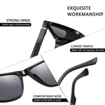 Polarized Men's Sunglasses Aluminum magnesium Temple Anti-Glare Mirror Lens Driving Square Sun glasses Male UV400