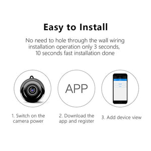 IP Camera Wifi Mini HD1080P Home Security Wireless Small CCTV Infrared Night Vision Motion Detection SD Card Slot Audio V380 APP