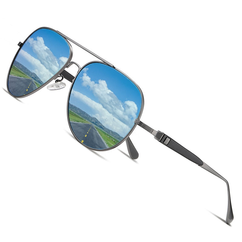 Pilot Sunglasses Men Polarized Metal Frame Anti-Glare Mirror Lens 2020 Fashion Fishing Sun Glasses Male UV400