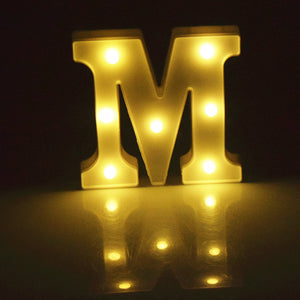 Luminous 26 English Alphabet Led Letter Light Creative Led Battery Night Lamp 16cm Romantic Wedding Party Room Letter Decoration