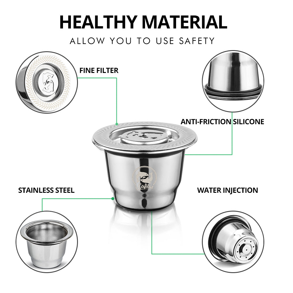 For Nespresso Reutilisable Refillable Capsule Crema Espresso Reusable New Refillable For Nespresso