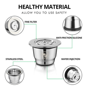 For Nespresso Reutilisable Refillable Capsule Crema Espresso Reusable New Refillable For Nespresso