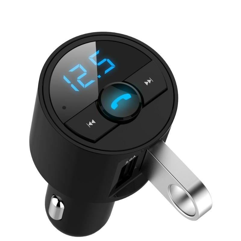 Quick USB Charger Bluetooth Car Kit FM Transmitter modulator Audio Music Mp3 Player Phone Wireless Handsfree Carkit