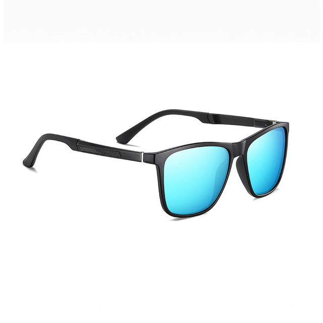 Polarized Men's Sunglasses Aluminum magnesium Temple Anti-Glare Mirror Lens Driving Square Sun glasses Male UV400