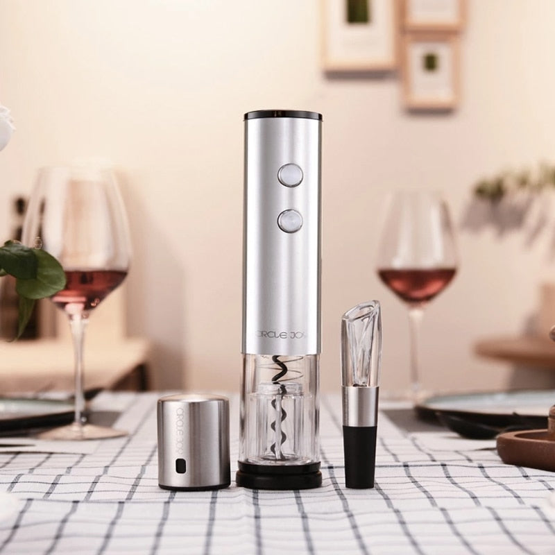 Electric Bottle Opener Stainless Steel Mini Wine Stopper Wine Decanter Aerator Smart Wine set gift