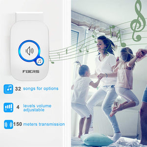 Wireless Doorbell Home Security Alarm/ Welcome Smart Doorbell 3in1 Multi-purpose Door Button 433MHz Easy Installtion