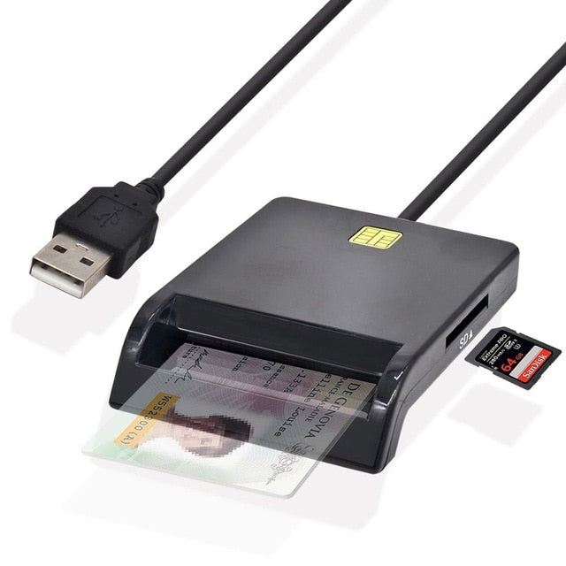 USB SIM Smart Card Reader For Bank Card IC/ID EMV SD TF MMC Cardreaders USB-CCID ISO 7816 for Windows 7 8 10 Linux OS