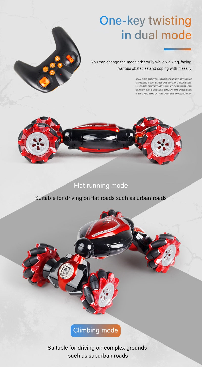 RC Car 4WD Radio Control Stunt Car Gesture Induction Twisting Off-road Vehicle Light Music Drift Toy High Speed Climbing RC Cars