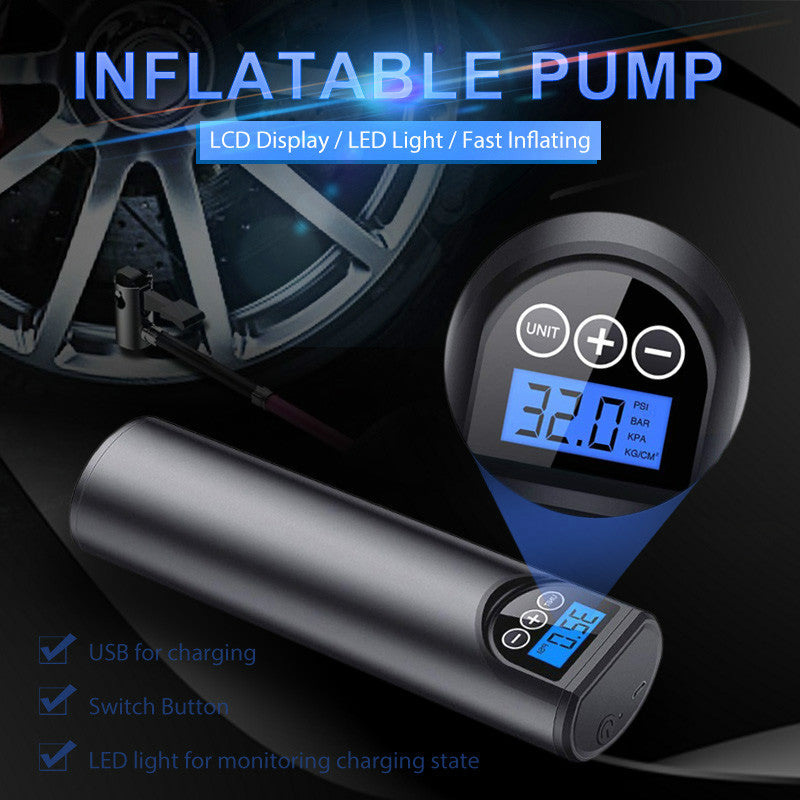 Air Compressor Electric Air pump with Tire Pressure LCD Display Wireless Portable Tire Inflator for Car Bicycles