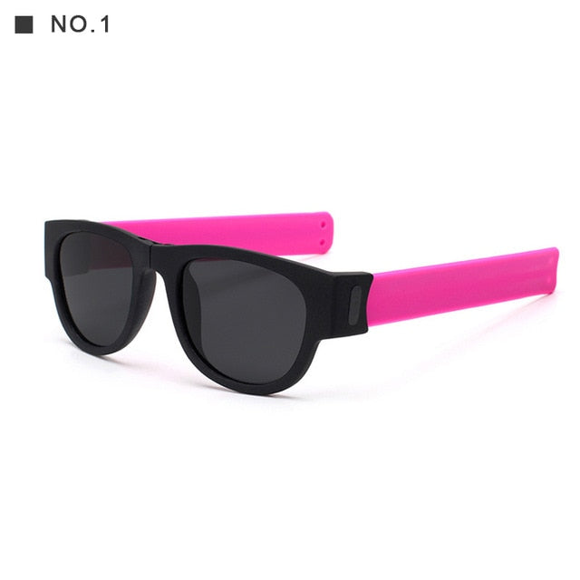 New Circle Round Sunglasses Polarized For Men and Women Outdoor Fold Sun Glasses Portable With case Anti UV400Rays CE