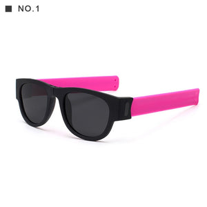 New Circle Round Sunglasses Polarized For Men and Women Outdoor Fold Sun Glasses Portable With case Anti UV400Rays CE