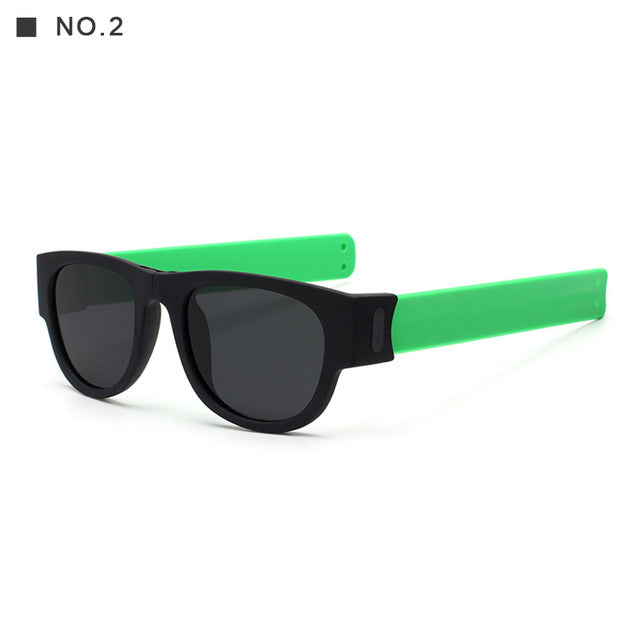 New Circle Round Sunglasses Polarized For Men and Women Outdoor Fold Sun Glasses Portable With case Anti UV400Rays CE