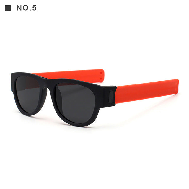 New Circle Round Sunglasses Polarized For Men and Women Outdoor Fold Sun Glasses Portable With case Anti UV400Rays CE