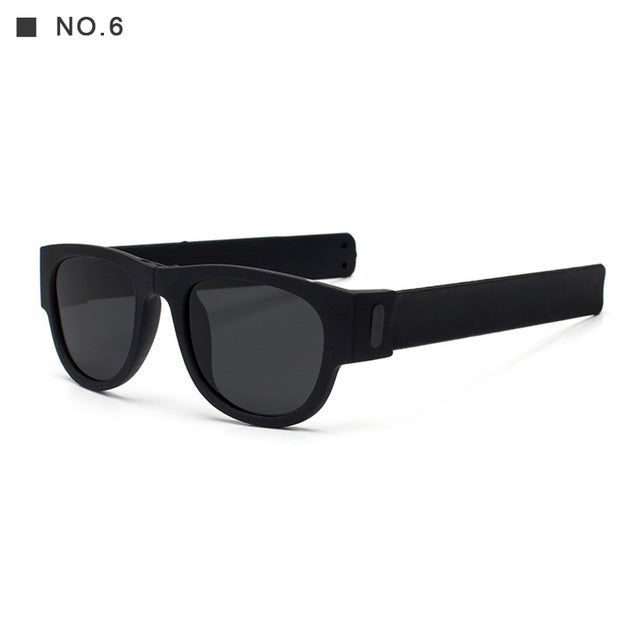 New Circle Round Sunglasses Polarized For Men and Women Outdoor Fold Sun Glasses Portable With case Anti UV400Rays CE