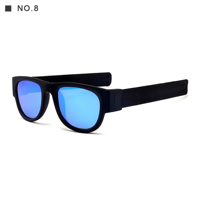 New Circle Round Sunglasses Polarized For Men and Women Outdoor Fold Sun Glasses Portable With case Anti UV400Rays CE