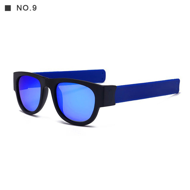 New Circle Round Sunglasses Polarized For Men and Women Outdoor Fold Sun Glasses Portable With case Anti UV400Rays CE