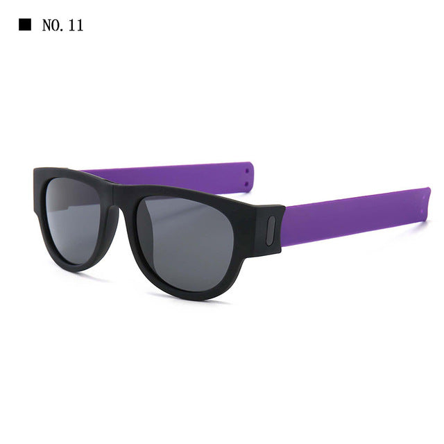 New Circle Round Sunglasses Polarized For Men and Women Outdoor Fold Sun Glasses Portable With case Anti UV400Rays CE