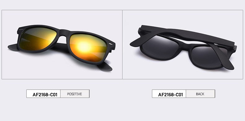 Fashion Sunglasses Men Polarized Sunglasses Men Driving Mirrors Coating Points Black Frame Eyewear Male Sun Glasses UV400